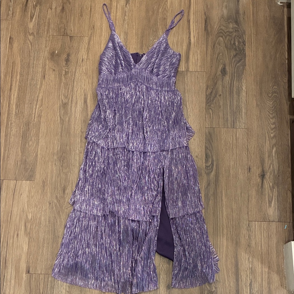 Trixxi Purple Layered Dress